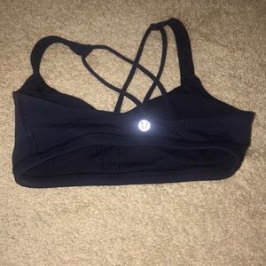 Navy Lululemon Free To Be sports bra